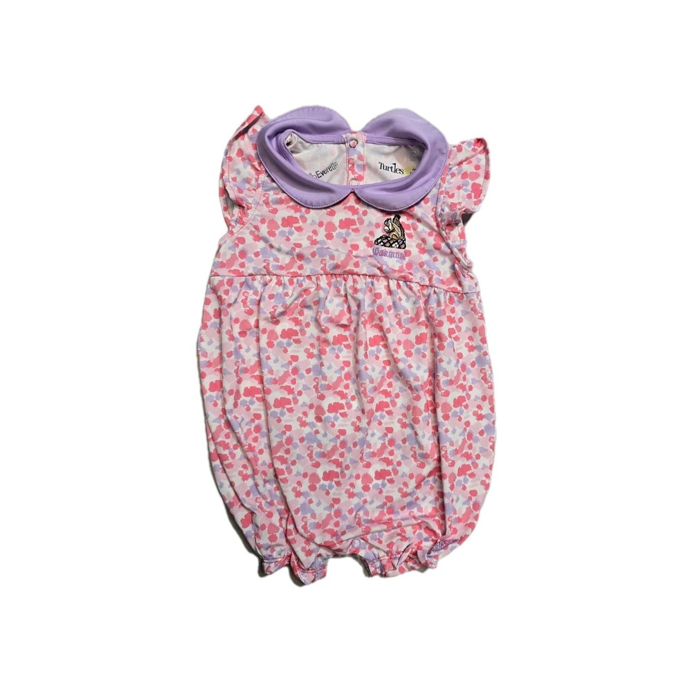 Turtles & Tees Girls Infant & Toddler Nala Romper-Stroke of Genius Blush 18-24 M